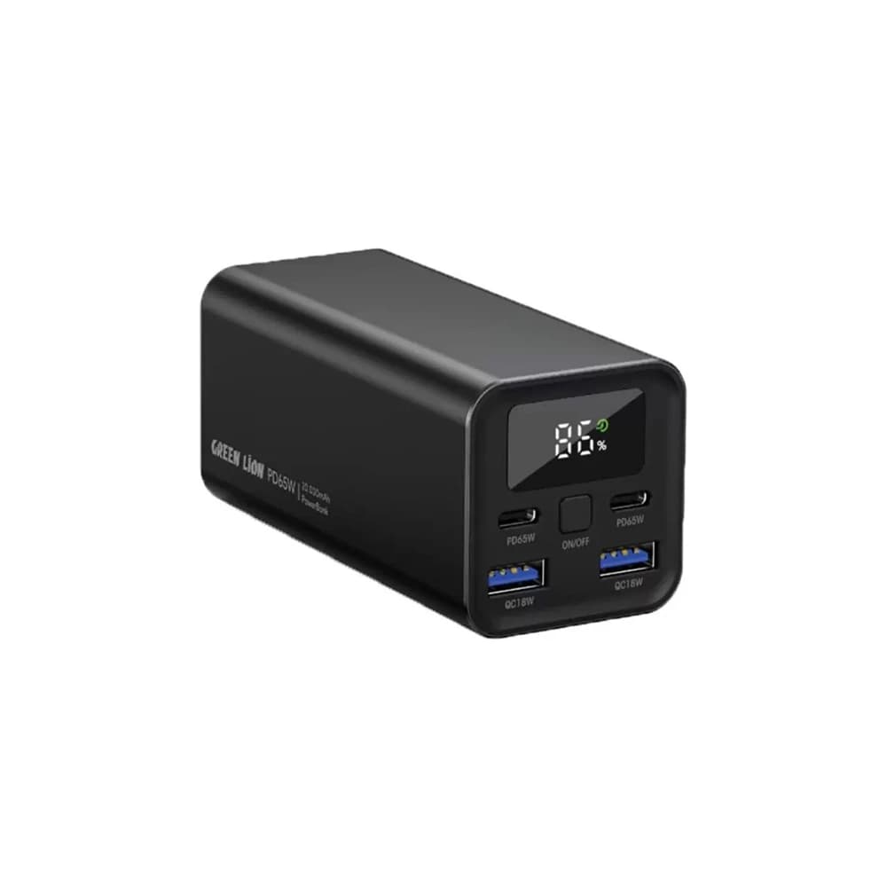 پاوربانک 20000 گرین لاین مدل TURBO ا GREEN LION Turbo Power Bank GNTB20KPBBK