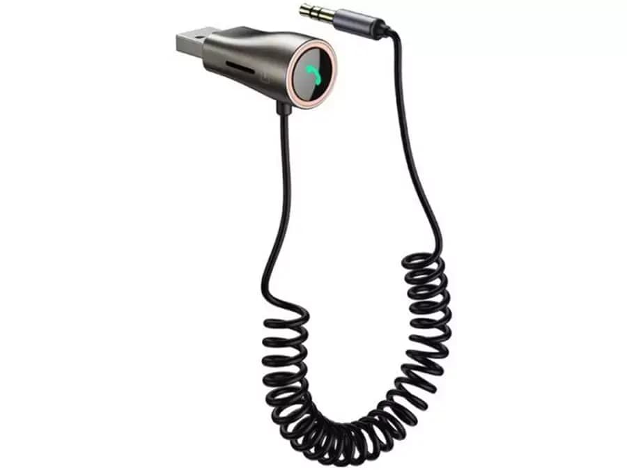 گیرنده بلوتوث خودرو به همراه کابل صدا آییوایکس 1.4 متری راک ROCK B700 AUX Car Bluetooth Player Audio RAU0