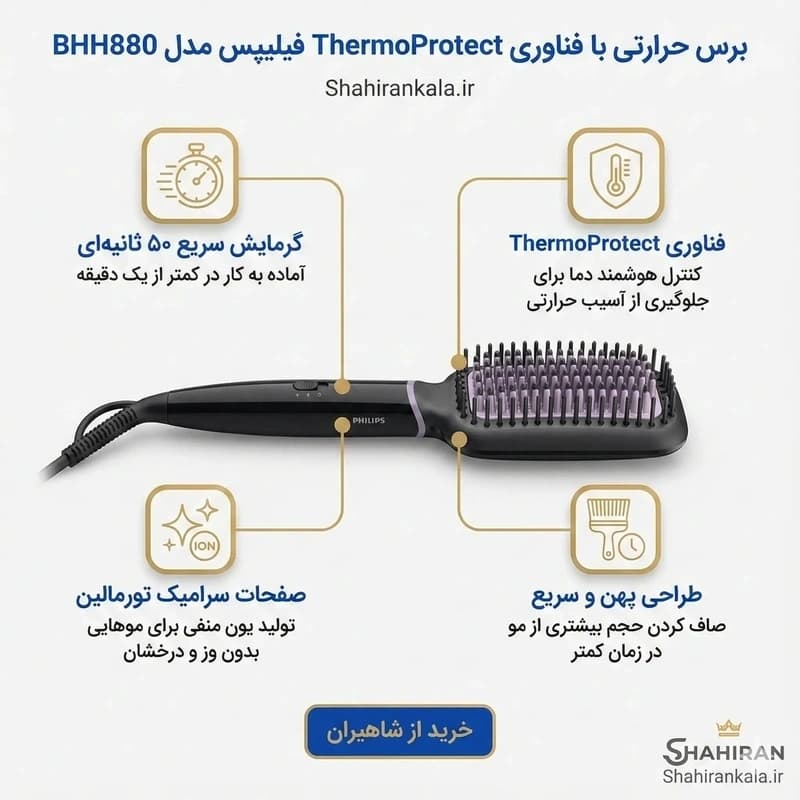 برس حرارتی فیلیپس مدل PHILIPS BHH880 — تصویر ۴