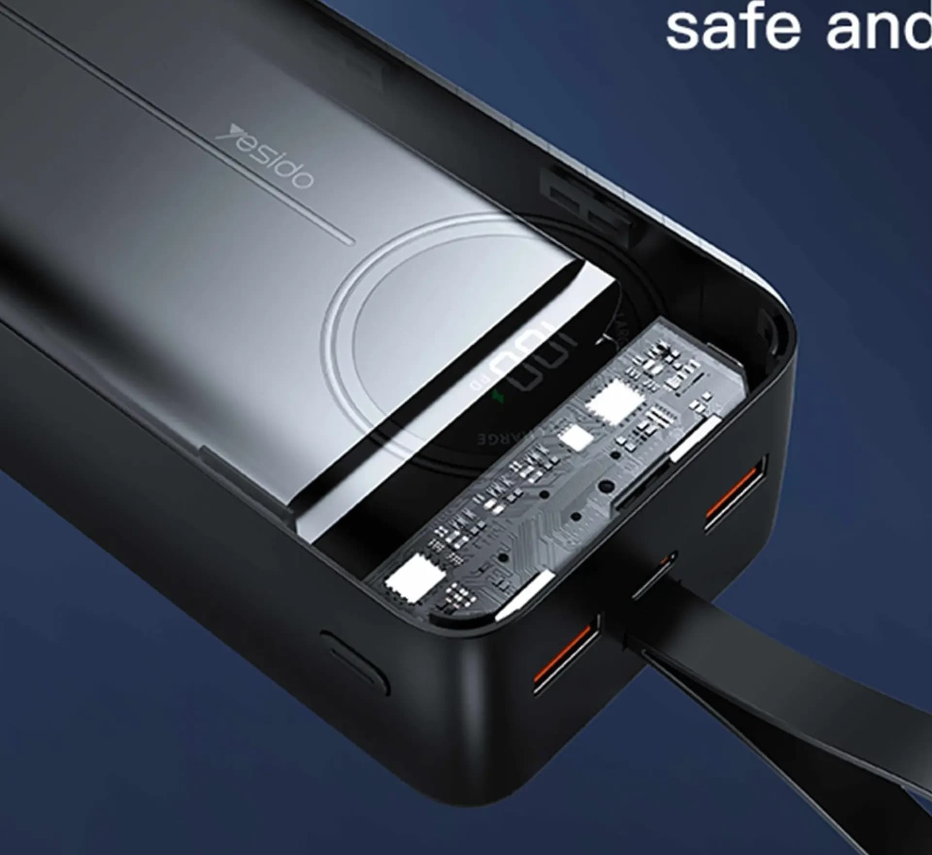 پاوربانک یسیدو YESIDO YP42 ظرفیت 30000 میلی آمپر ساعتYESIDO YP42 30000MAH POWERBANK — تصویر ۳