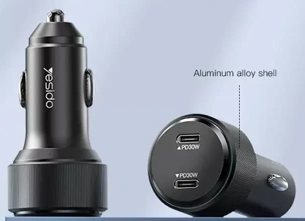 شارژر فندکی یسیدو مدل YESIDO Y48 توان 60 وات — تصویر ۳