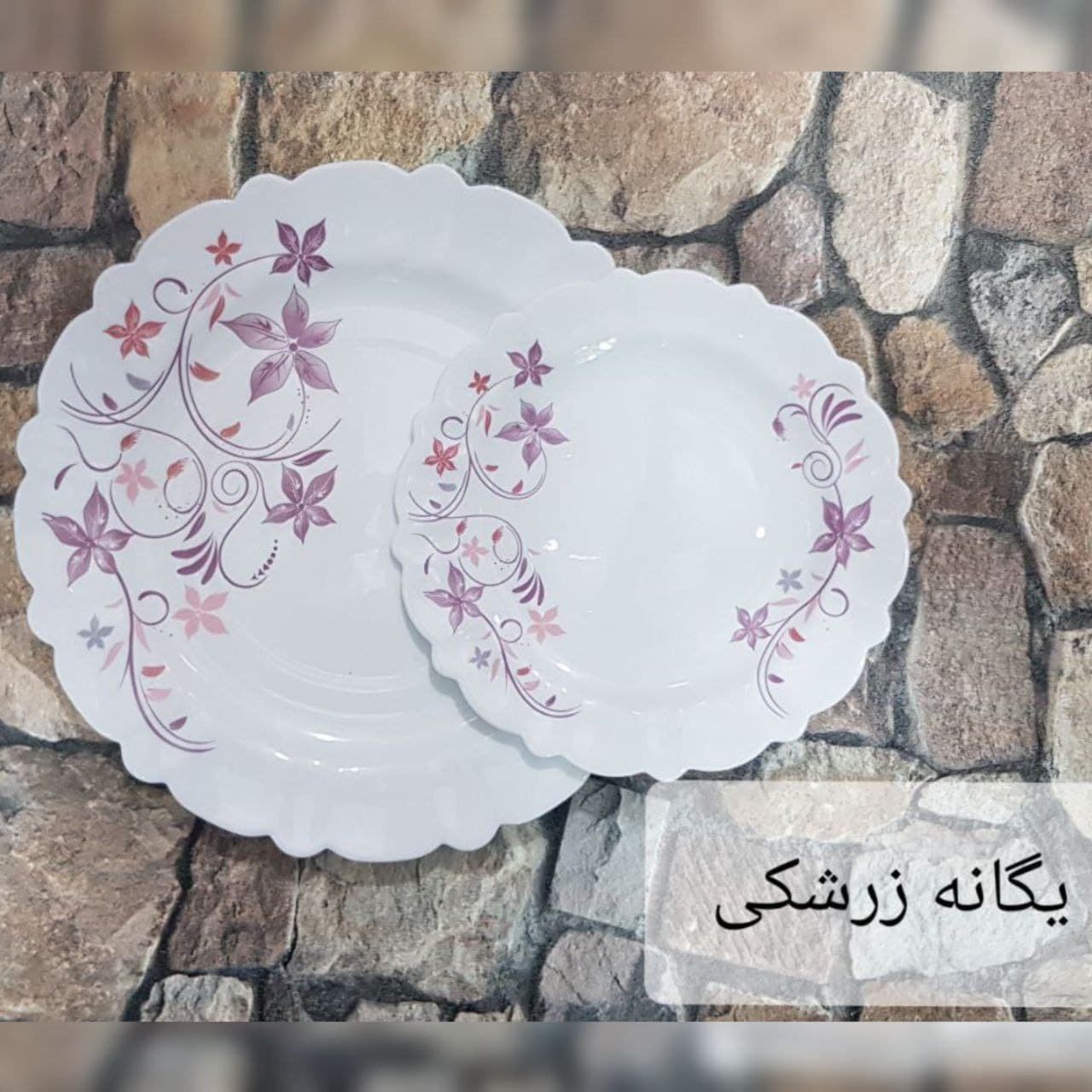 سرویس 25 پارچه کنگره طرح یگانه زرشکی