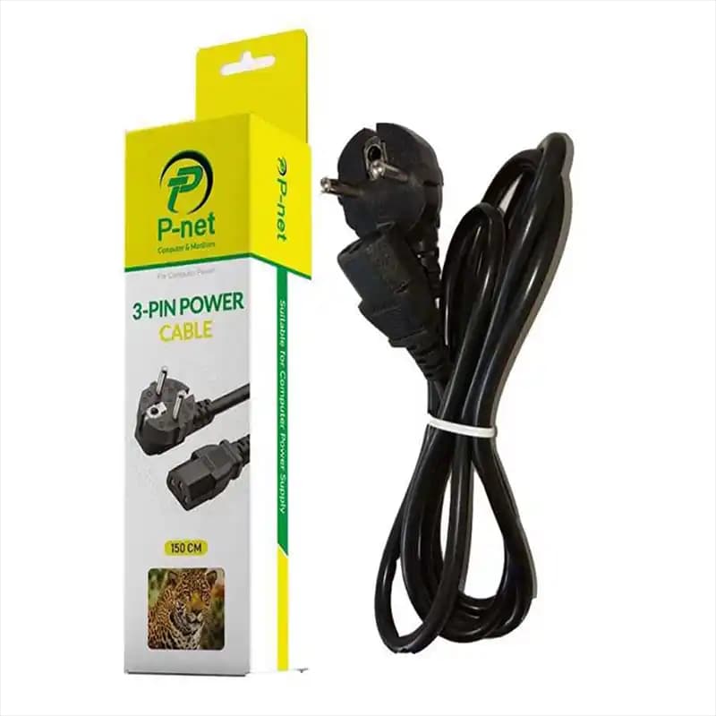 کابل برق سه پین منبع تغذیه P-NET (پی نت)