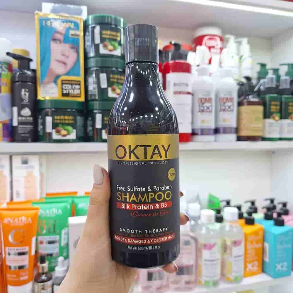 شامپو بدون سولفات موهای خشک و آسیب دیده و رنگ شده اکتای 500 میل