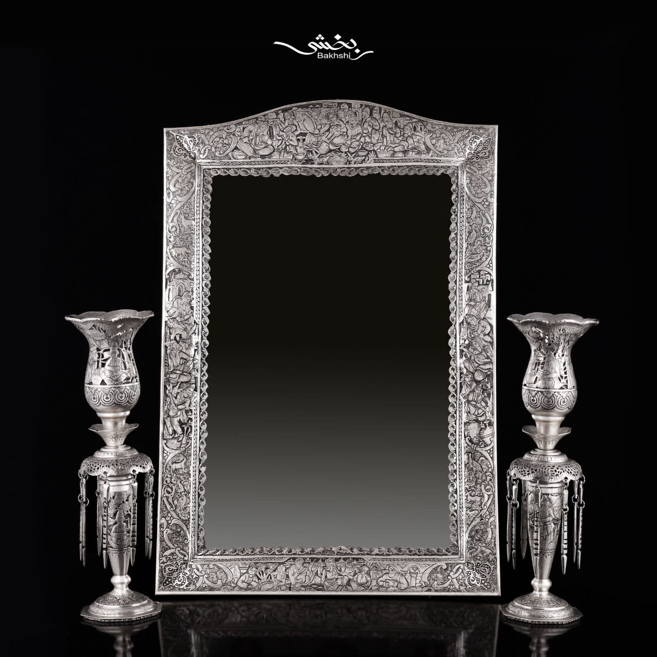 آینه نقره شکارگاه تاجدار درجه یک — تصویر ۵