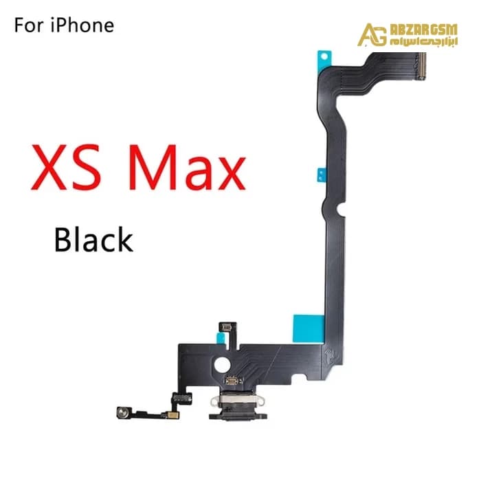 فلت شارژ روکاری آیفون XS MAX (رنگ مشکی)