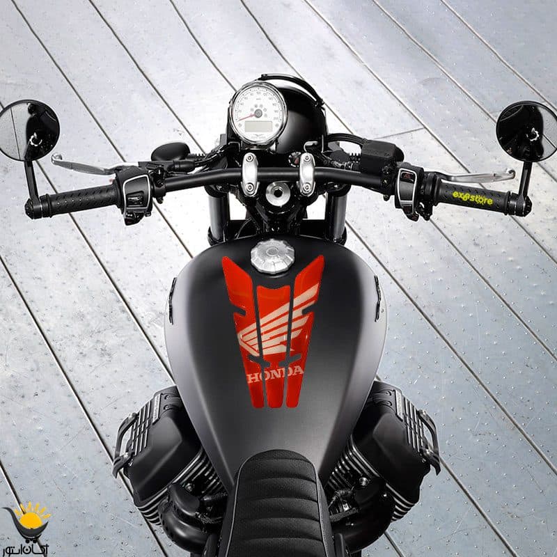 برچسب ژله ای باک موتورسیکلت هوندا Honda طرح قرمز ساده Red — تصویر ۲