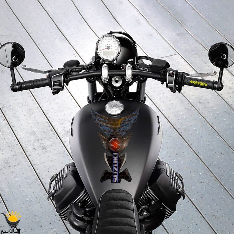 برچسب ژله ای باک موتورسیکلت سوزوکی Suzuki طرح لانه زنبوری — تصویر ۲