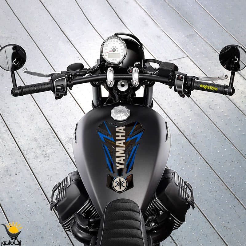 برچسب ژله ای باک موتورسیکلت یاماها Yamaha طرح Black & Blue — تصویر ۲