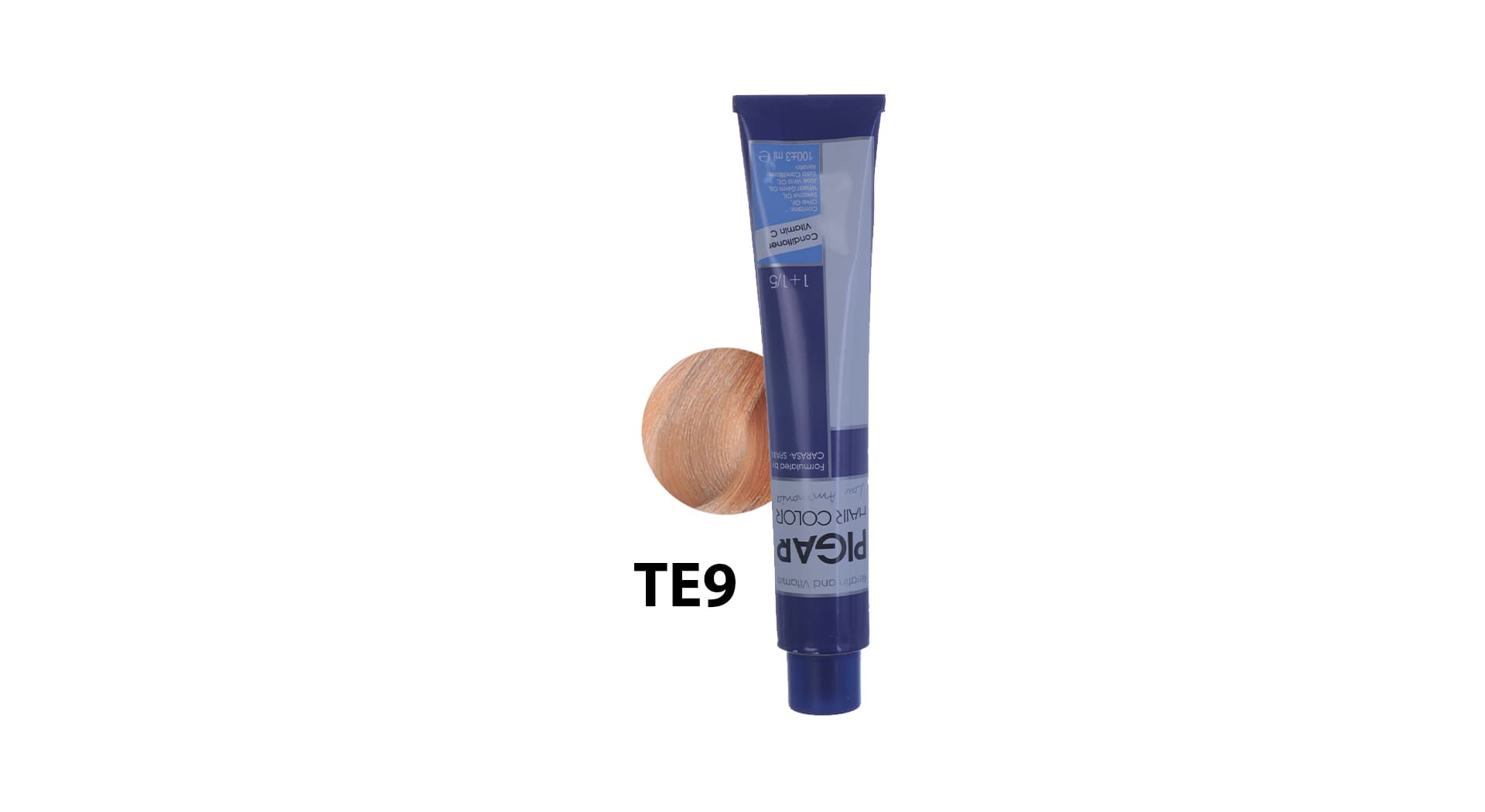 رنگ مو پیگار PIGAR شماره TE9 حجم 100 میلی لیتر رنگ وانیلی طبیعی
