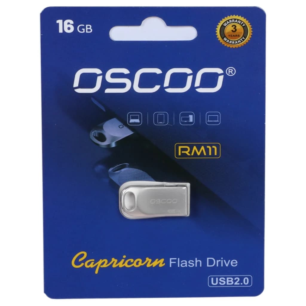 فلش مموری OSCOO USB2.0 مدل RM11 ظرفیت 16 گیگابایت – نقره ای (گارانتی سورین) — تصویر ۲