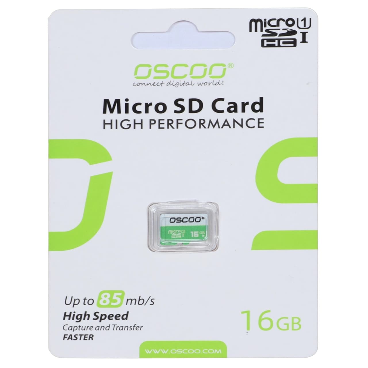 رم کارت حافظه OSCOO MiscroSDHC با سرعت 85Mb/s U1 و ظرفیت 16 گیگابایت (گارانتی سورین)