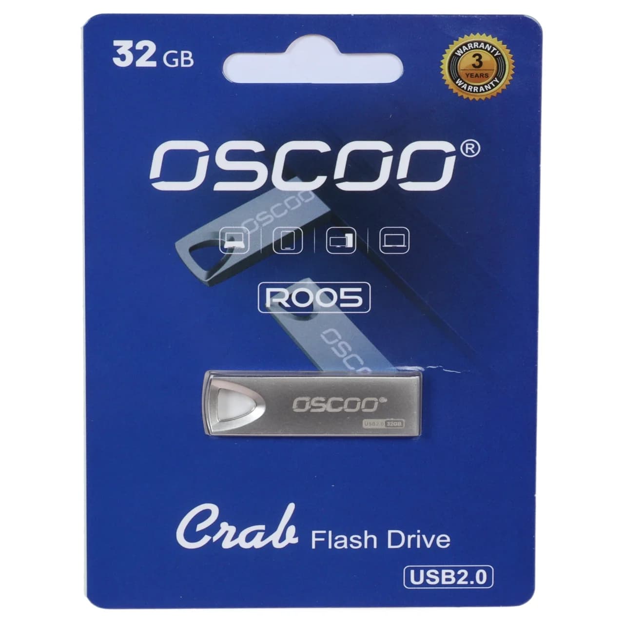 فلش مموری OSCOO USB2.0 مدل R005 ظرفیت 32 گیگابایت – نقره ای (گارانتی سورین) — تصویر ۲