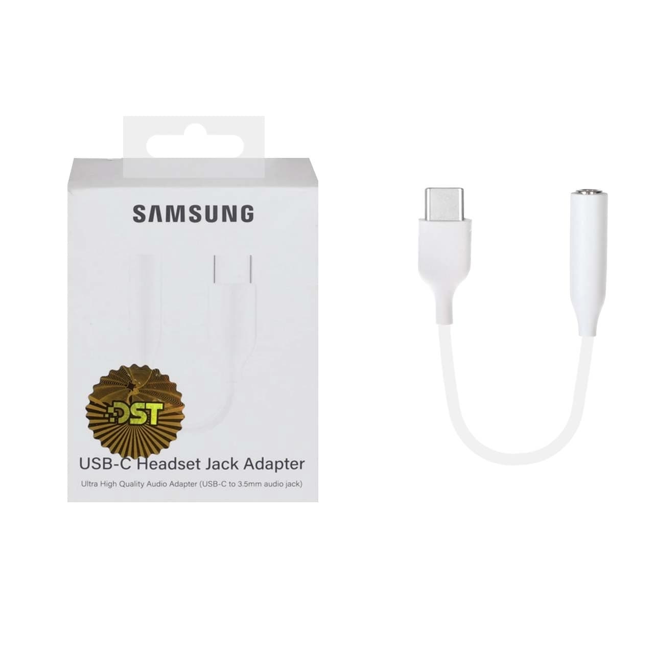 تبدیل Type-C Samsung به جک 3.5 میلی متری – سفید – DST (گارانتی شش ماهه شرکتی)