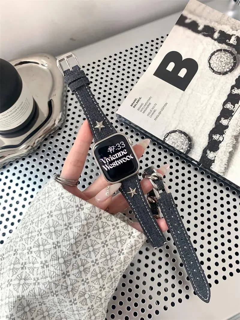 بند اپل واچ Chanel زنجیر کارتیر 2 دور — تصویر ۳