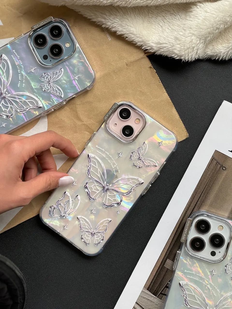 قاب PoutapCase Butterfly یخی هولوگرامی — تصویر ۶