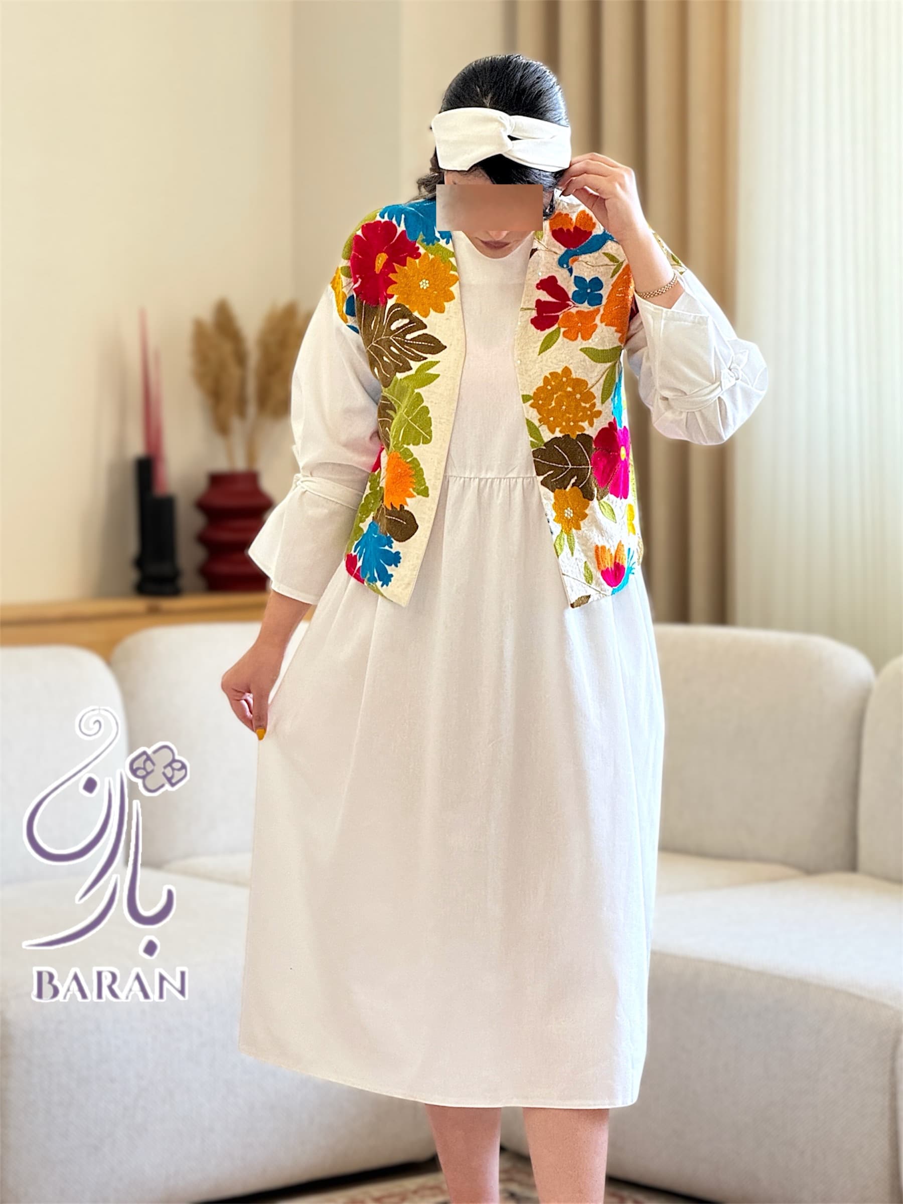 کت سوزندوزی و سارافون لینن دل آوا