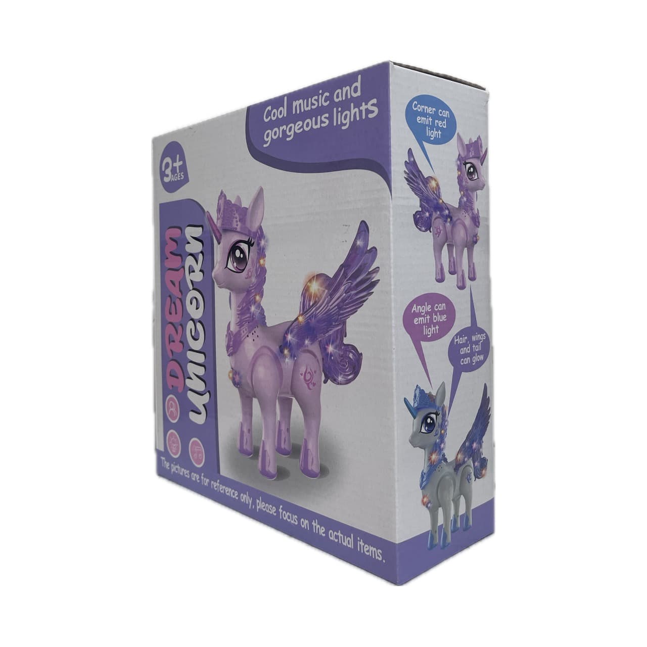 اسب تک‌شاخ موزیکال مدل Dream Unicorn با نورپردازی رنگی — تصویر ۴