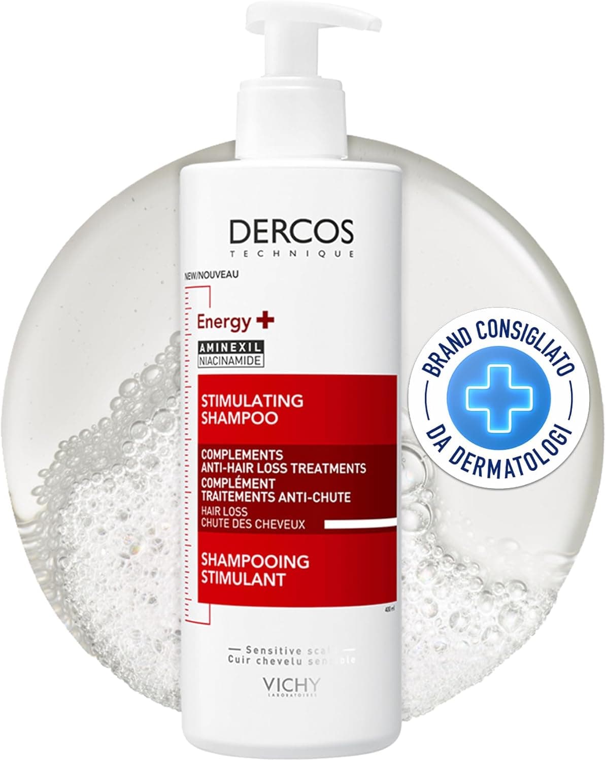 شامپو ضد ریزش ویتشی دِرکوس آمینکسیل | Vichy Dercos Energy 400ml