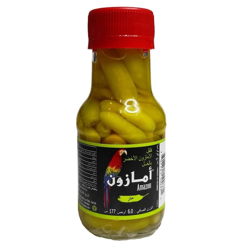 ترشی تند فلفل سبز در سرکه آمازون – 177 میلی لیتر
