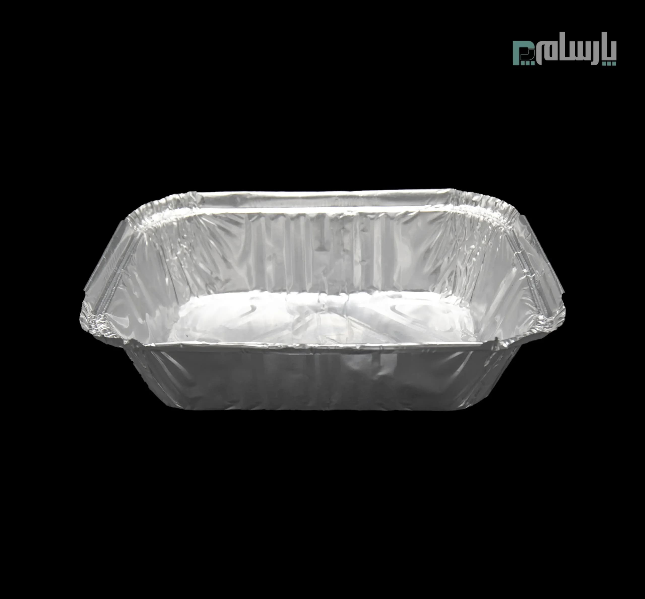 ظرف یکبار مصرف آلومینیومی نیم پرسی کد۱۱۱-سبز