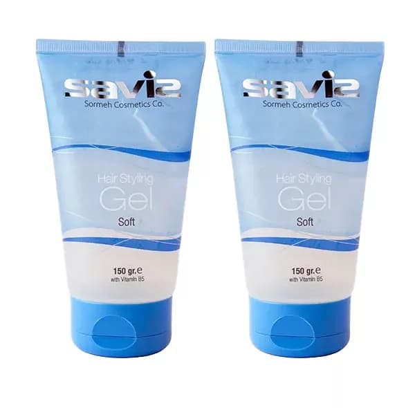 ژل مو مرطوب با قدرت نگهداری کم ساویز مدل Soft وزن 150 گرم مجموعه 2 عددی