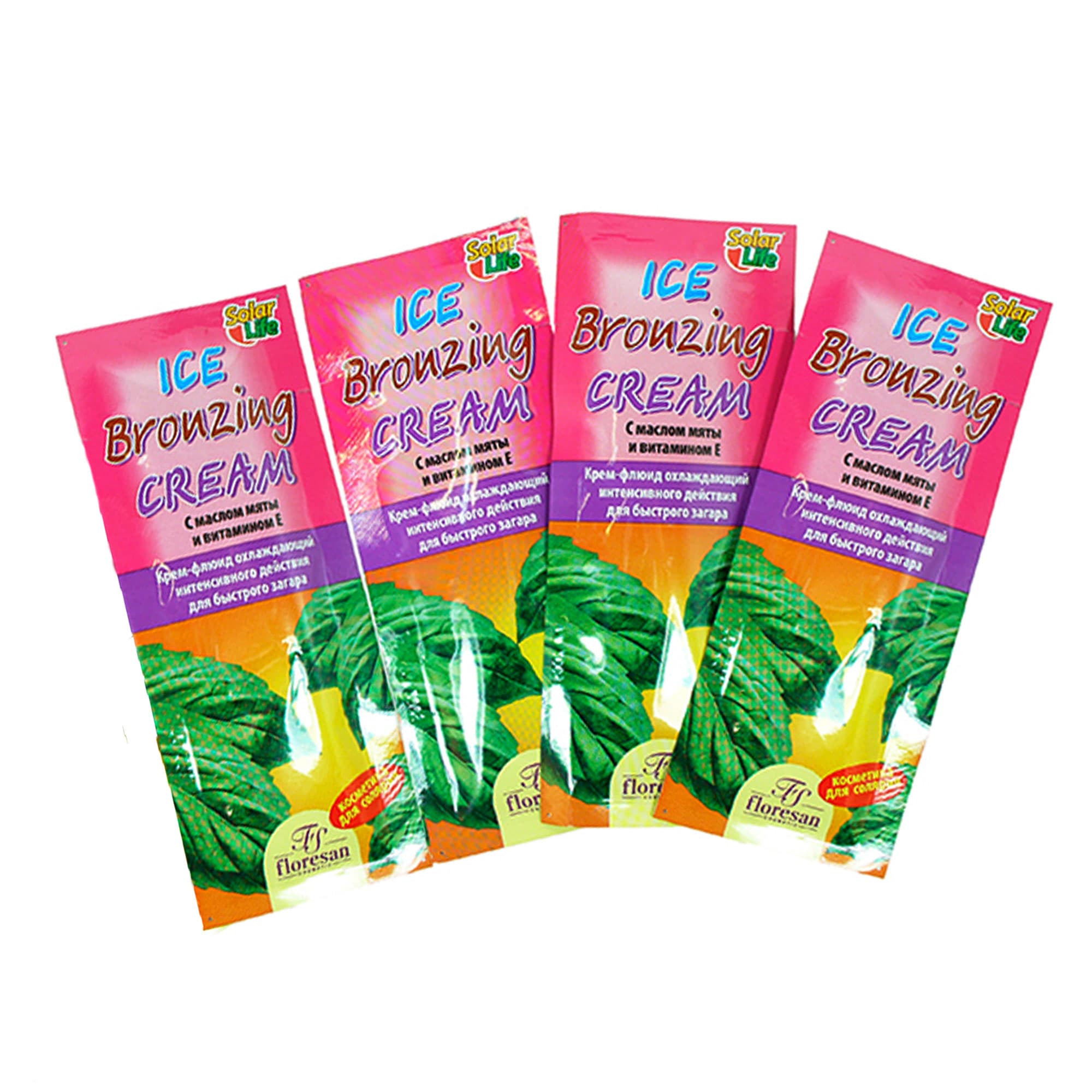 لوسیون برنز کننده فلورسان مدل ICE BRONZING CREAM حجم 15 میلی لیتر بسته 4 عددی