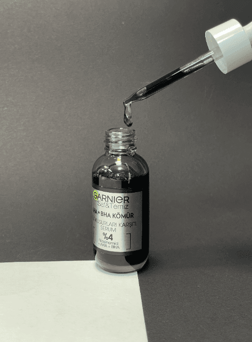 سرم لایه بردار و ضد لک زغال گارنیرGARNIER مدل AHA + BHA مناسب پوست چرب و جوش دار (30 میل) — تصویر ۲