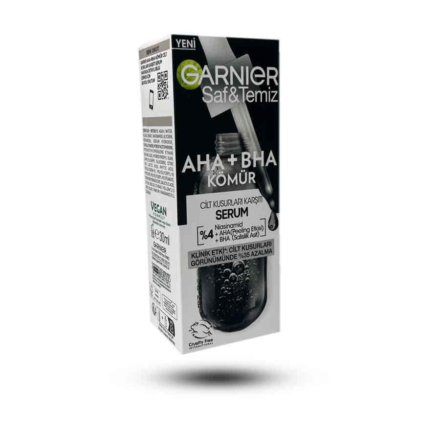 سرم لایه بردار و ضد لک زغال گارنیرGARNIER مدل AHA + BHA مناسب پوست چرب و جوش دار (30 میل) — تصویر ۳