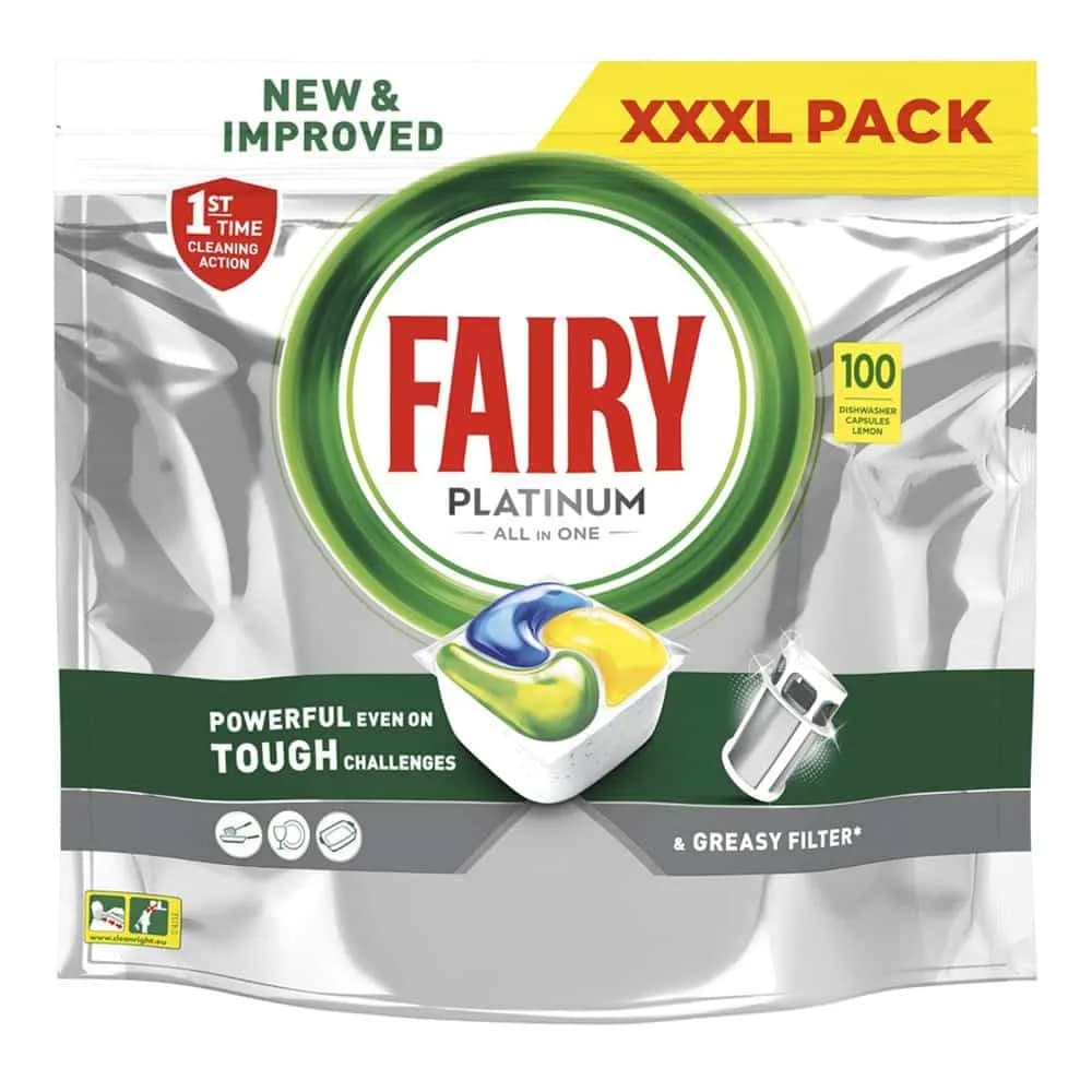 قرص ماشین ظرفشویی فیریFAiRY مدل Platinum All In One بسته(100 عددی) — تصویر ۵