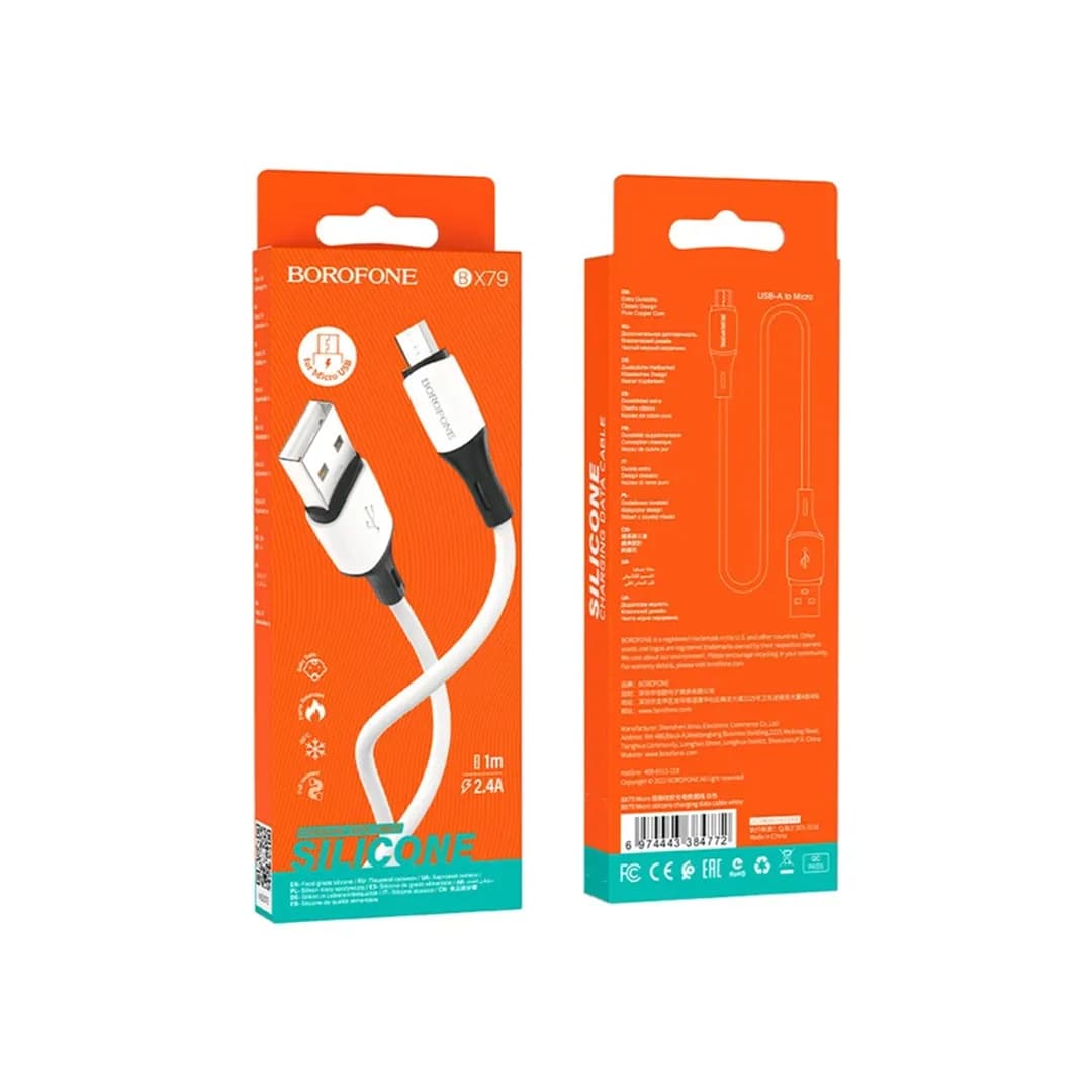 کابل شارژ USB به MicroUSB بروفون مدل BX79 — تصویر ۳