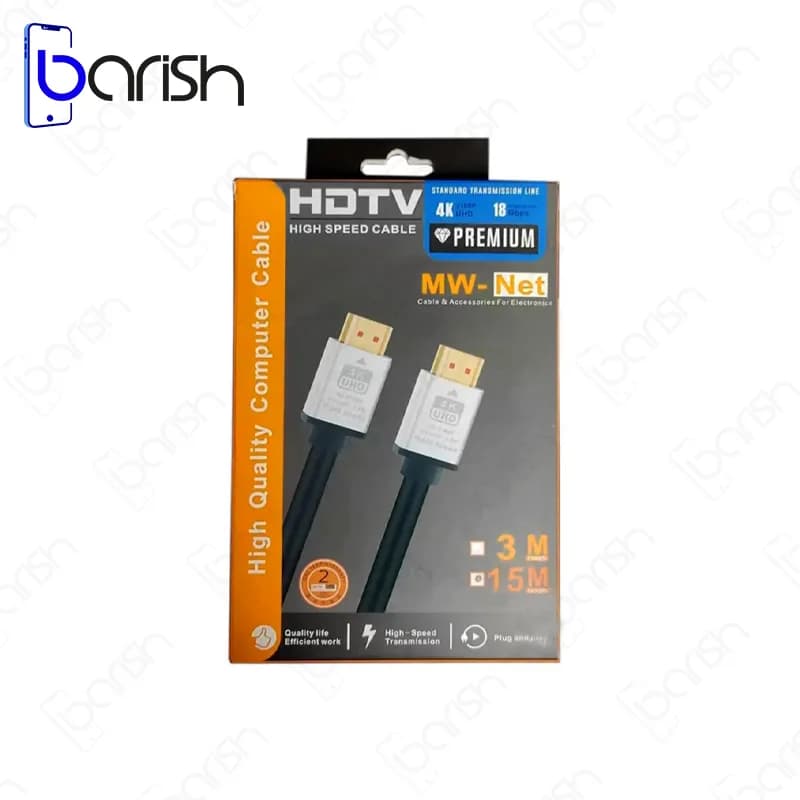 کابل HDMI 4K مدل MW-NET – یک و نیم متری — تصویر ۲