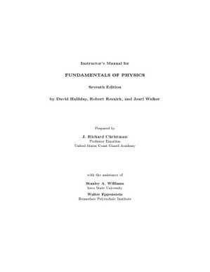 دانلود کتاب Fundamentals of Physics – 7th Edition – Instructor’s Solutions Manual