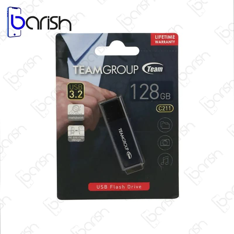 فلش مموری ای تیم گروپ مدل C211 ظرفیت 128 گیگابایت USB3.2 — تصویر ۷