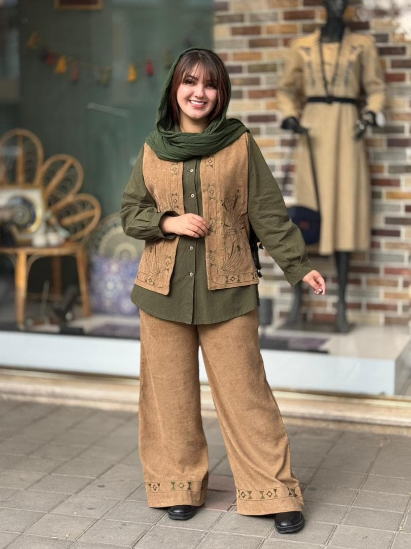 ست سه تیکه دیانا کبریتی نسکافه ای یشمی