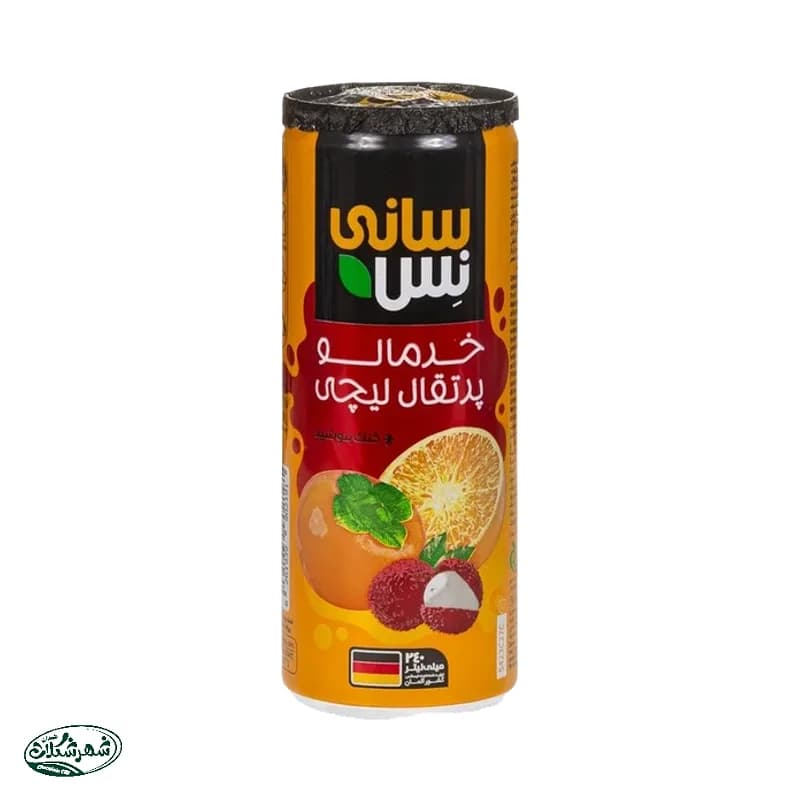 ابمیوه قوطی سانی نس خرمالو پرتقال
