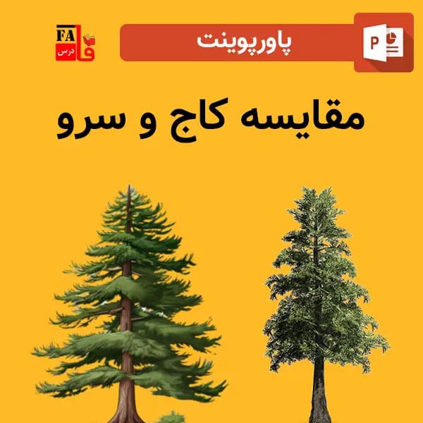 پاورپوینت مقایسه کاج و سرو