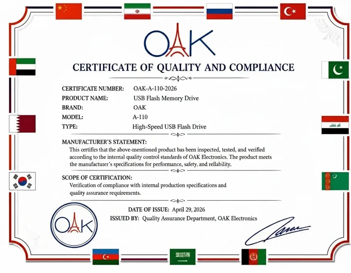 فلش مموری OAK A-110 ظرفیت 64 گیگابایت | USB 2.0، فروش اقساطی — تصویر ۴