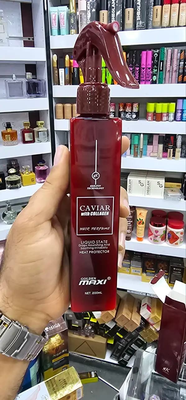 کراتین مایع مو ژاپنی با اسپری دو فاز گلد خاویار مکسی – تقویت و بازسازی فوری مو 200 میل — تصویر ۵
