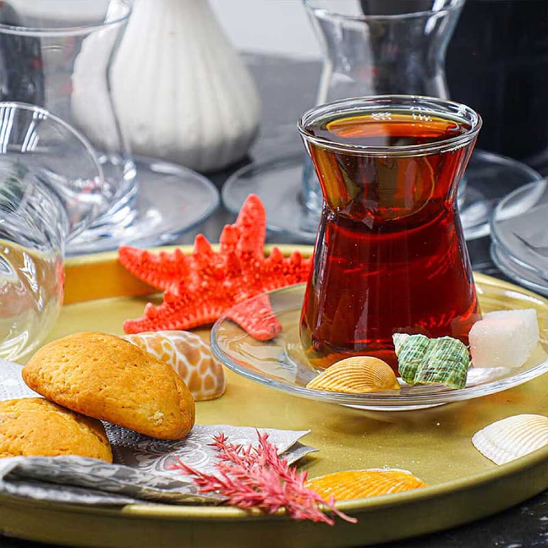 ست استکان و نعلبکی پاشاباغچه مدل آیریم کد 96354 ست 12 پارچه — تصویر ۲