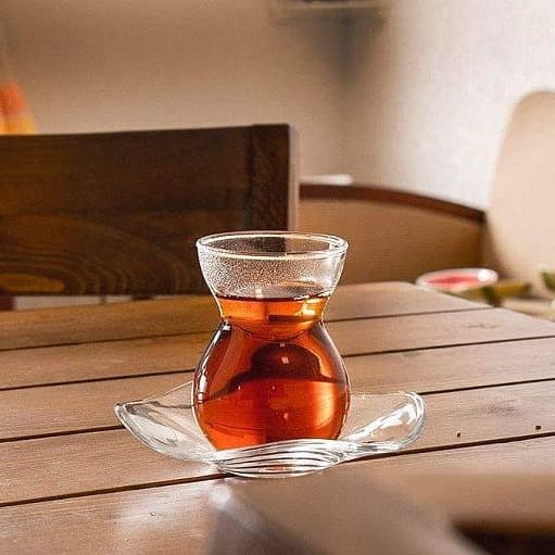 استکان و نعلبکی پاشاباغچه مدل دانتل کد 96574 ست 12 پارچه — تصویر ۵