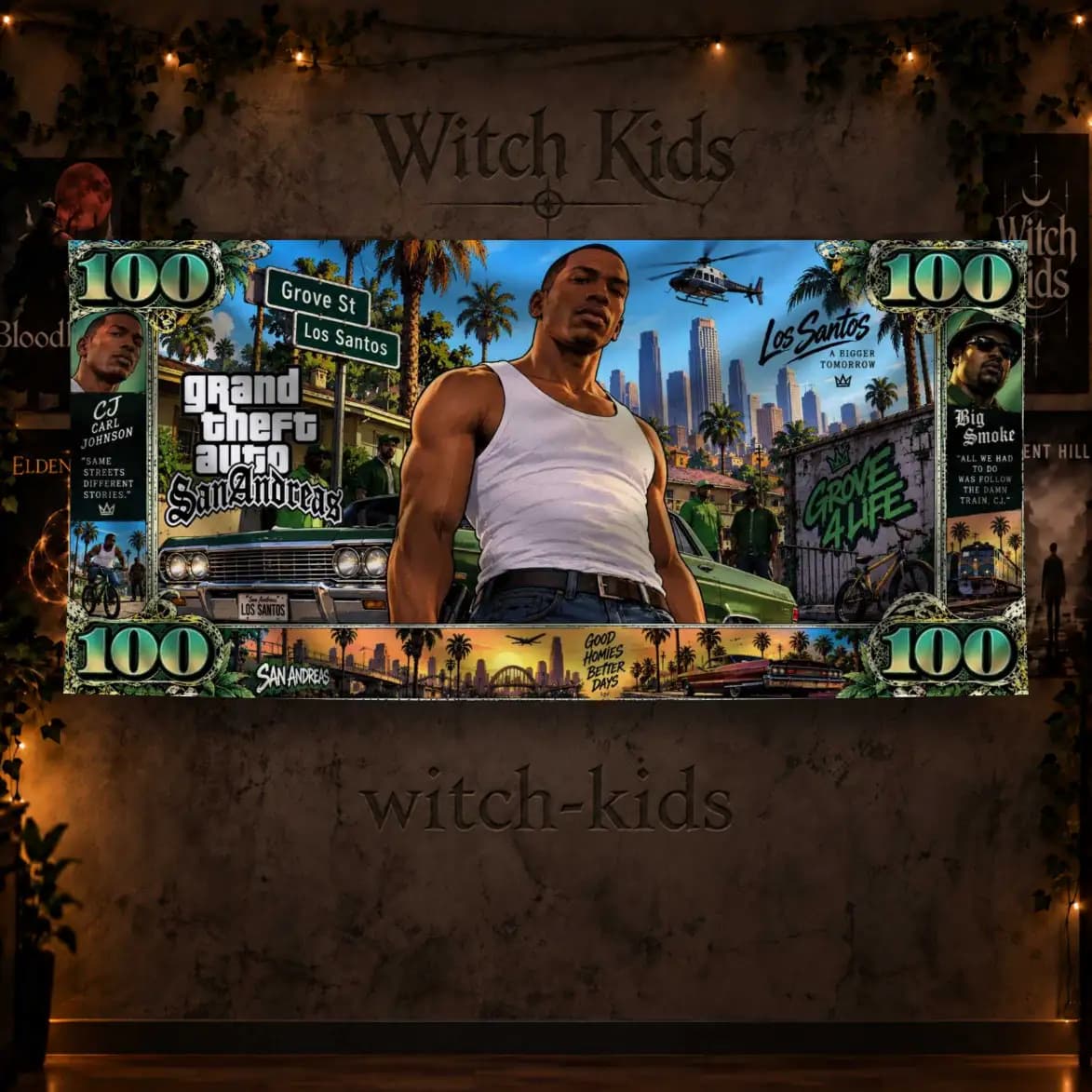پرچم دکوراتیو سی جی از جی تی ای سن آندرس طرح دلار | GTA – SAN ANDREAS