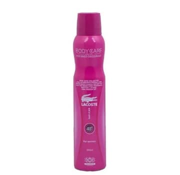 اسپری بدن زنانه بادی کر لاگوست پینک Body Care Lacoste حجم 200 میل