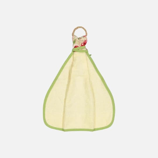 حوله آشپزخانه کتان طرح گیلاس رزین تاژ — تصویر ۳