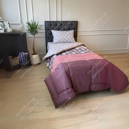 ست لحاف رانفورس کتان طرح پازل رزین تاژ