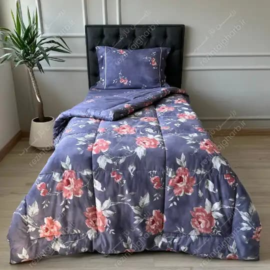 ست لحاف رانفورس کتان طرح ایزابل رزین تاژ
