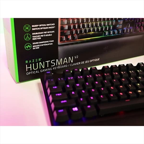 کیبورد گیمینگ ریزر Razer Huntsman V2 Clicky Optical Purple Switch — تصویر ۳