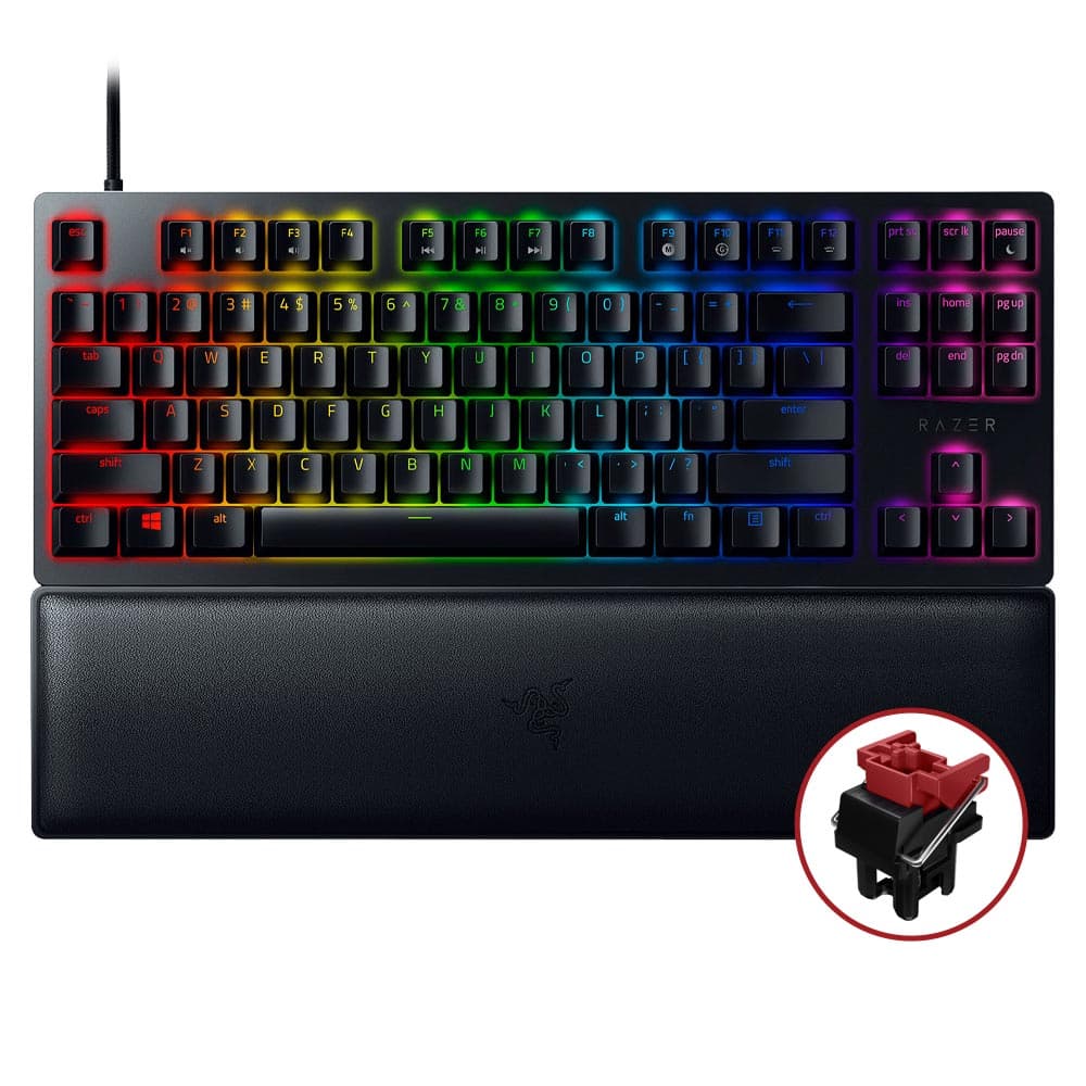 کیبورد گیمینگ ریزر مدل Razer Huntsman V2 Tenkeyless Red Switch — تصویر ۹