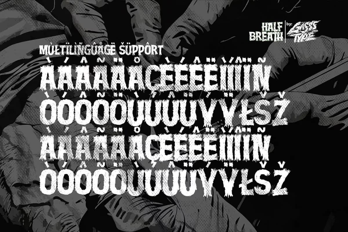 فونت پوسیده Half Breath — تصویر ۷