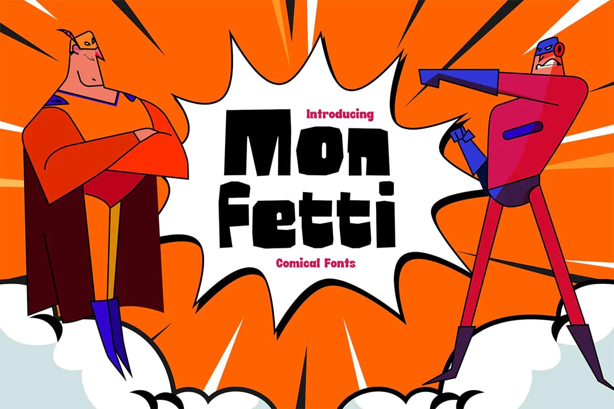 فونت کمیک Monfetti